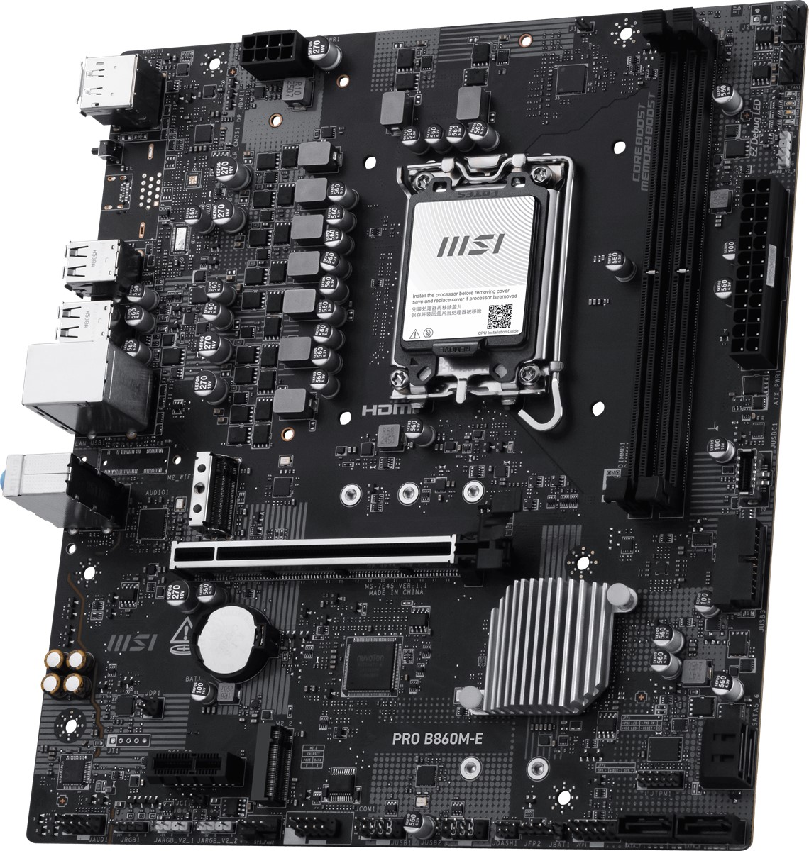 MSI PRO B860M-E DDR5 HDMI-DP PCIE 5.0 1851p mATX
