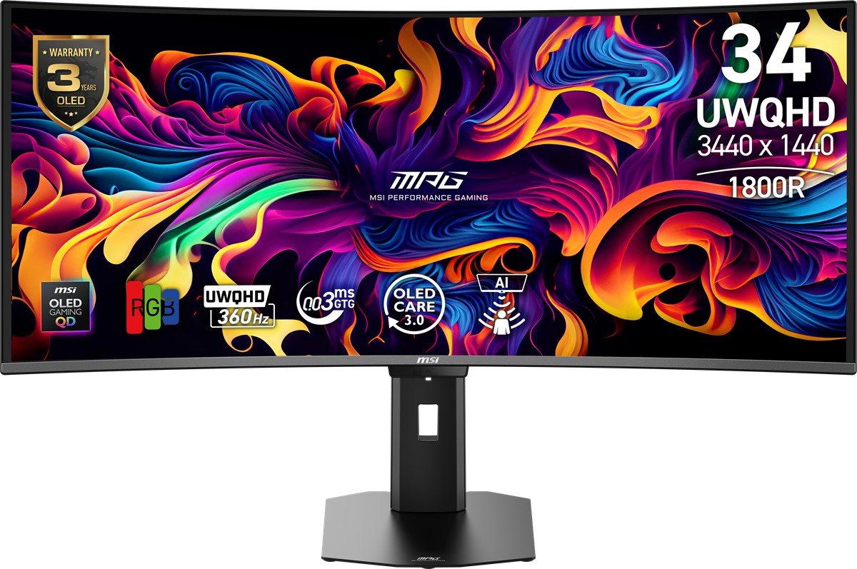 MSI 34" MPG 341CQR QD-OLED X36 0.03MS 360HZ HDMI-DP Gaming Monitör 3440x1440