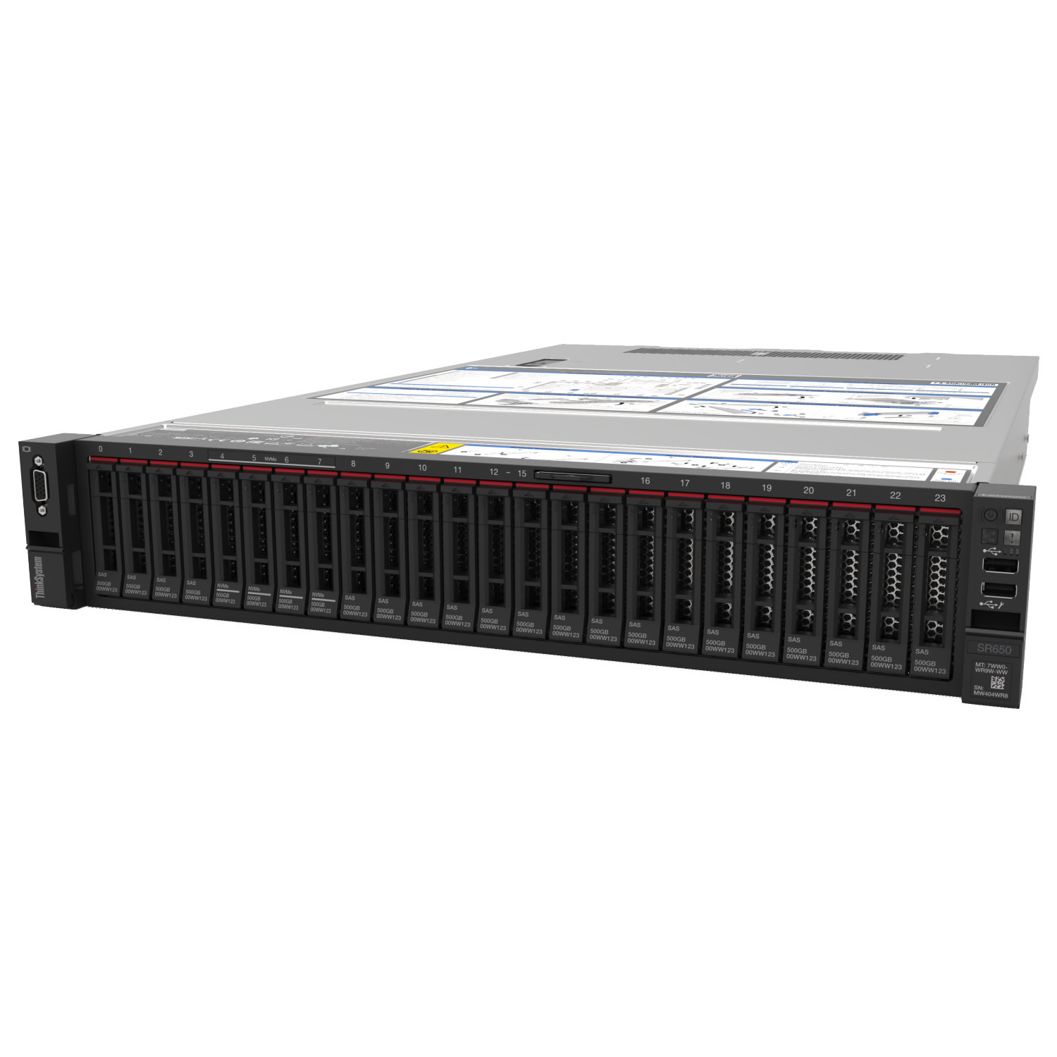 LENOVO THINKSYSTEM SR650 v3 XEON SILVER 4510-32GB DDR5 RDIMM-RAID 940-8i 4GB-1100W RACK SUNUCU ikinci görünüm