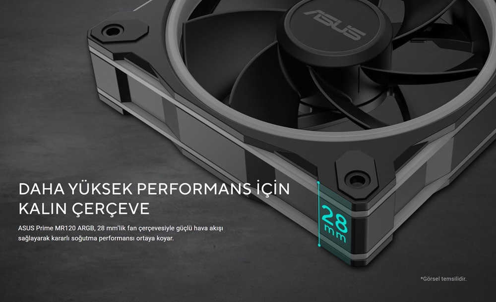 ASUS PRIME MR120 ARGB Beyaz Üçlü Kasa Fanı Seti (3'li set) / 90DA00I3-B09020
