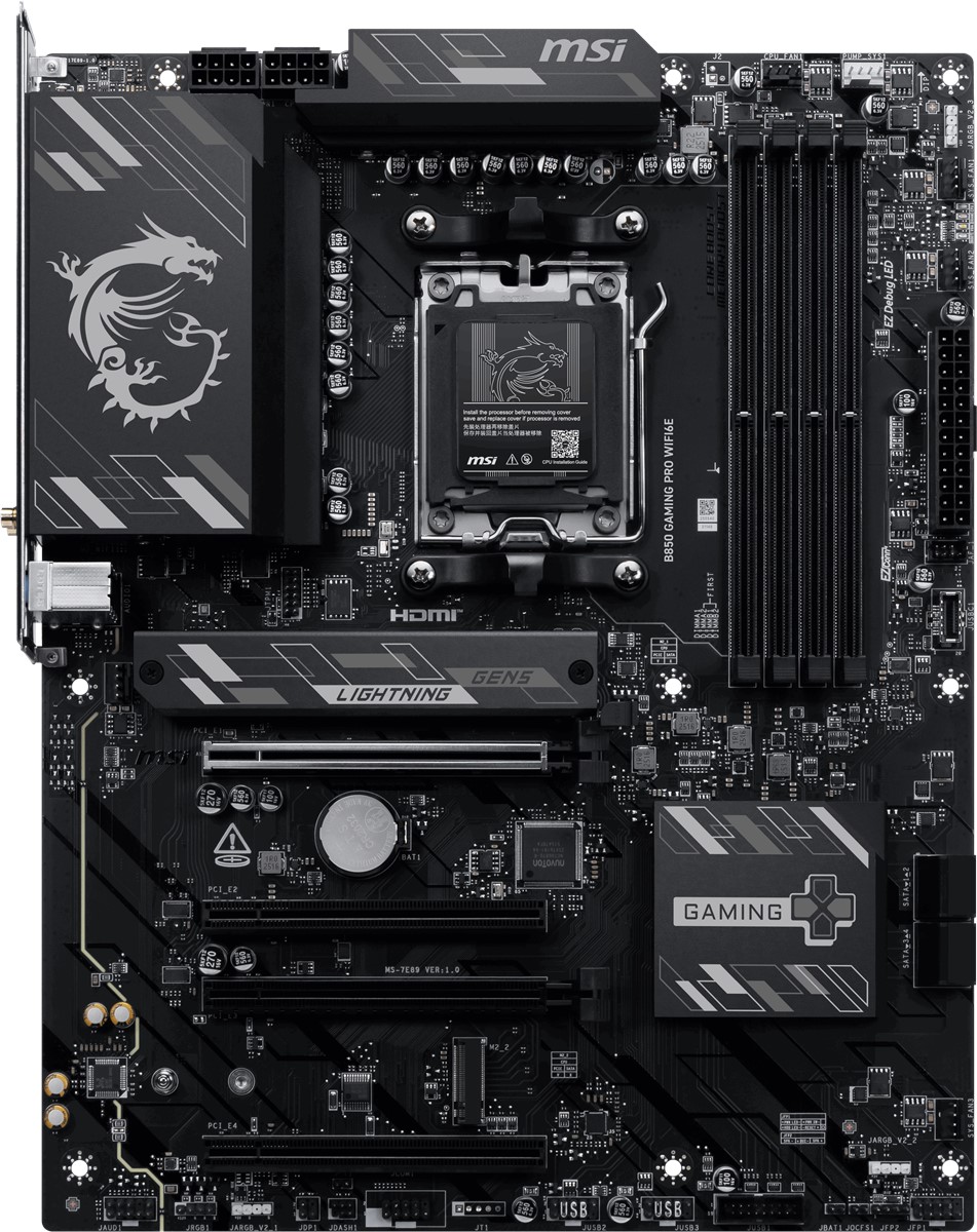 MSI B850 GAMING PRO WIFI6E HDMI-DP TYPEC PCIE 5.0 AM5 ATX
