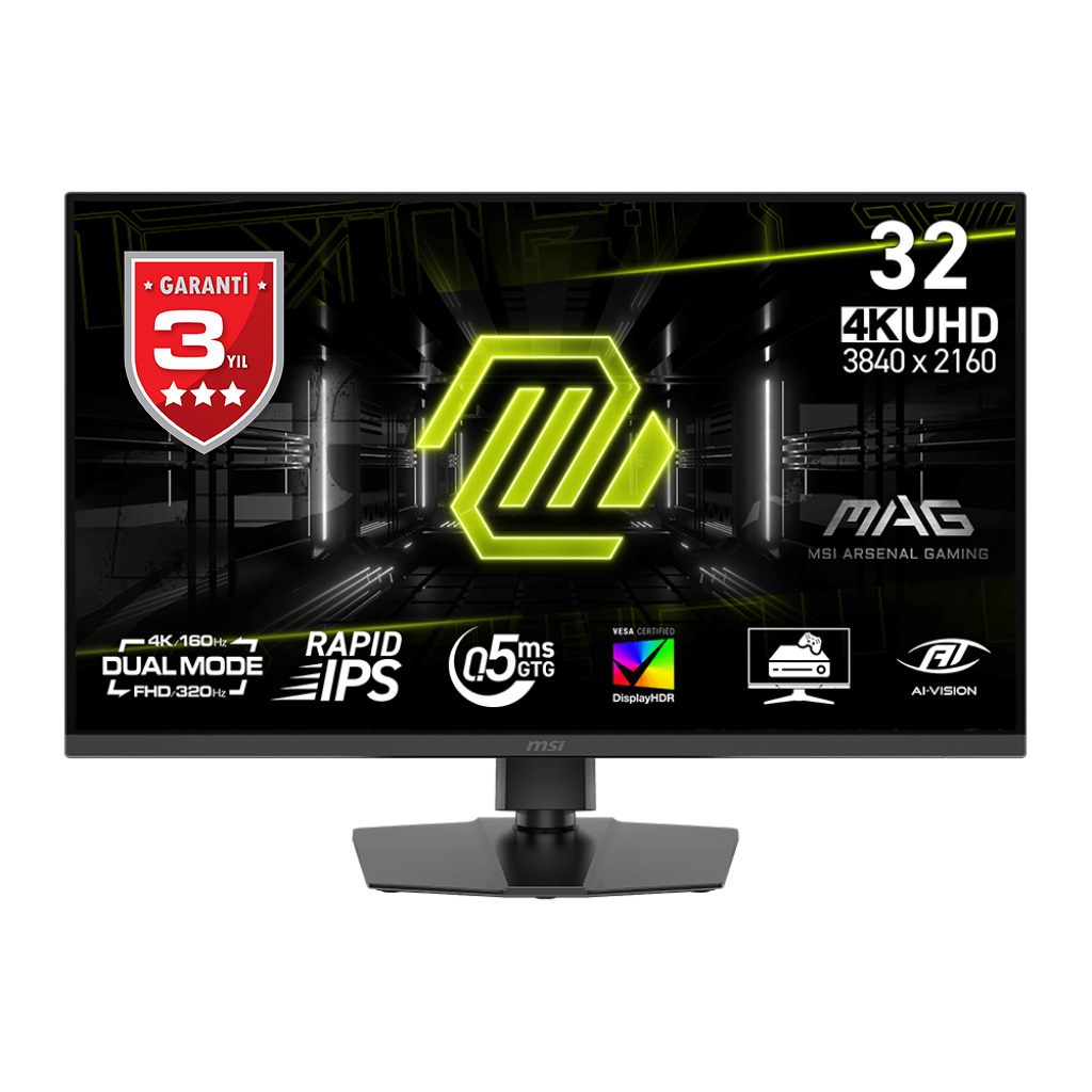 MSI 31.5" IPS MAG 322URDF E16 0.5ms 320Hz HDMI-DP Gaming Monitör 3840x2160