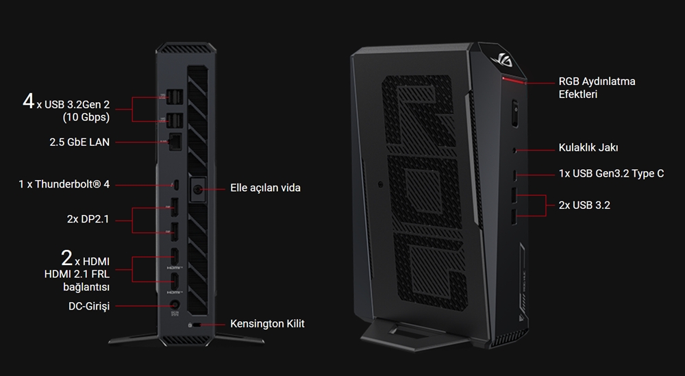 ASUS ULTRA 9 275HX-32GB DDR5 RAM-1TB NVME-12GB RTX5070-W11H GAMING MINI PC / ROG NUC RNUC15JNK9X489A2 / 90AS00I1-M002Y0