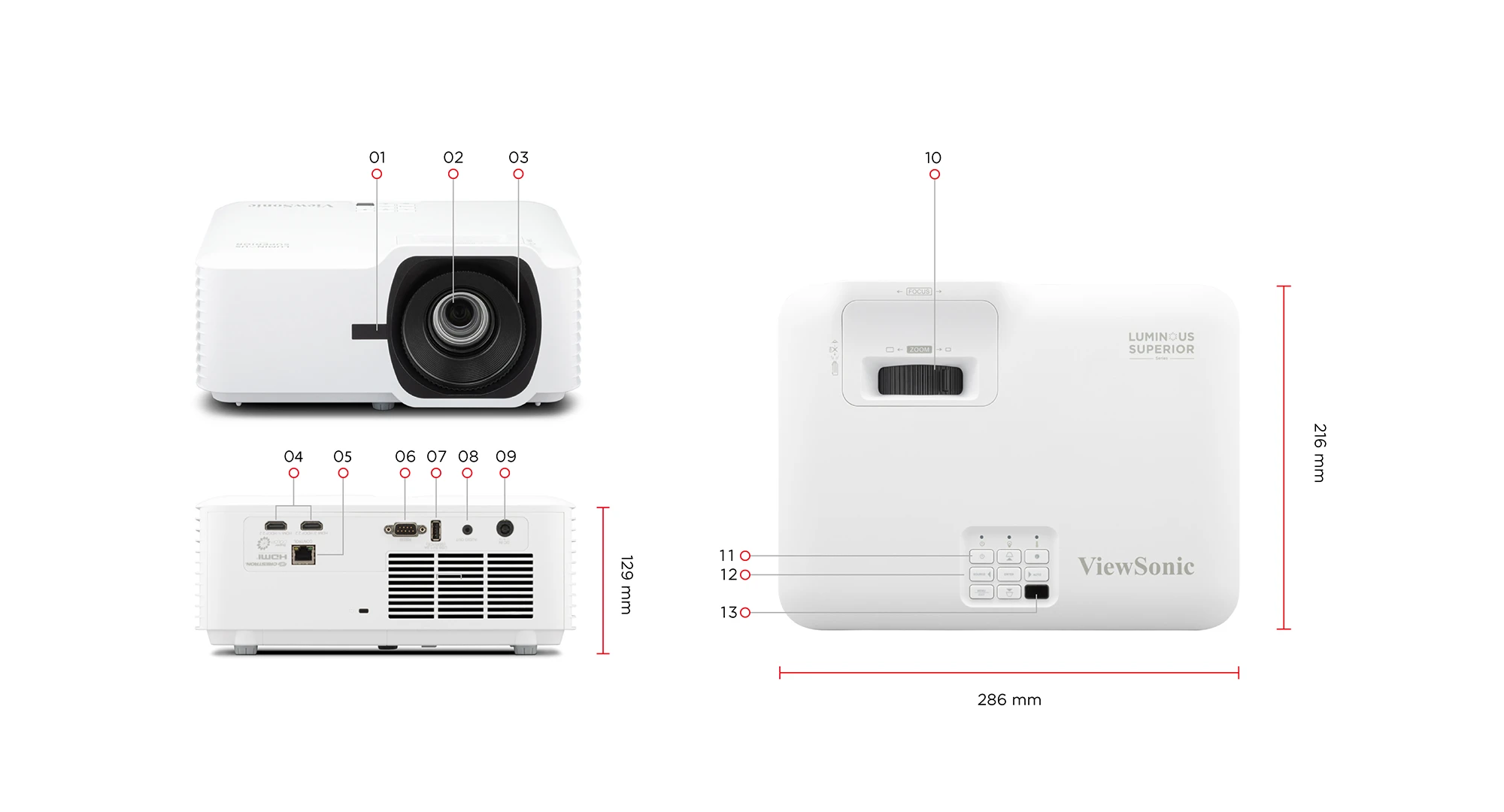 VIEWSONIC 4000ansilümen LSD401HD 1080p Akıllı Lazer Projeksiyon Cihazı