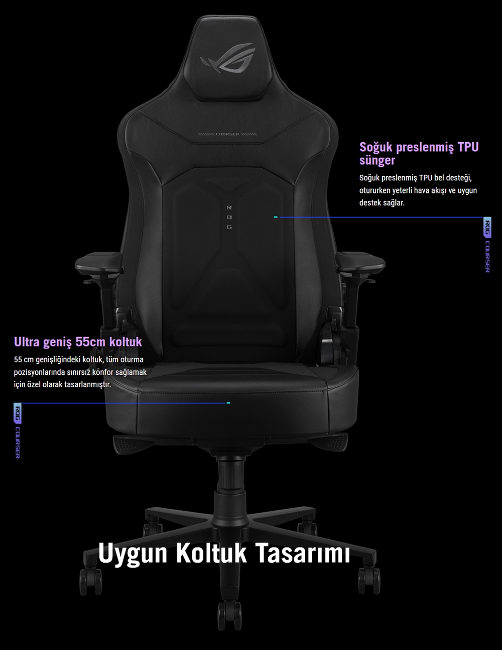 ASUS ROG Destrier SL302C Ergonomik Oyuncu ve Çalışma Koltuğu / 90GC02B0-MSG010