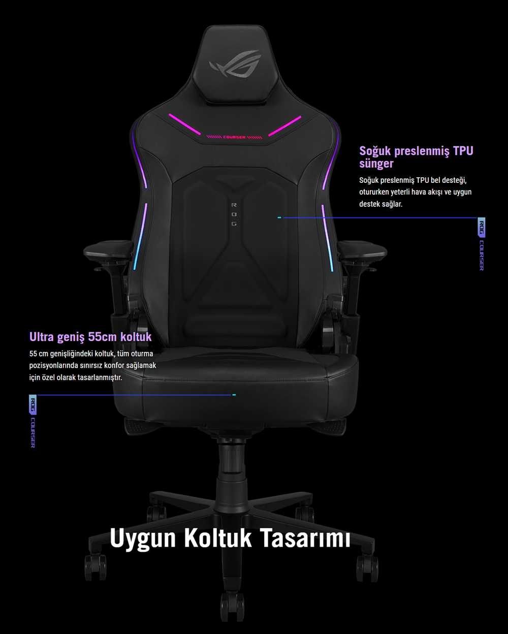 ASUS SL302 ROG Courser Profesyonel Ergonomik Oyuncu Koltuğu / 90GC01S0-MSG010