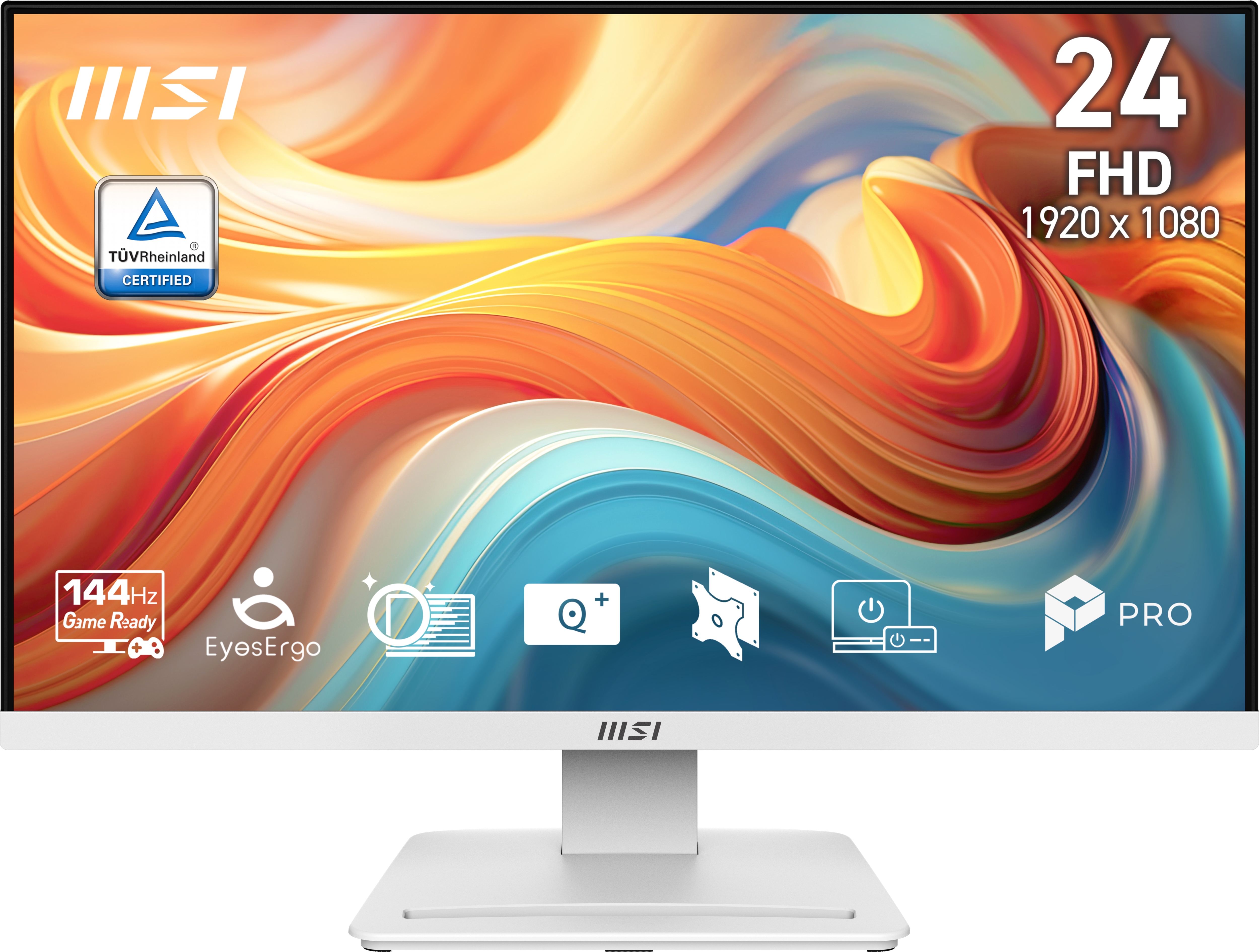 MSI 23.8" VA PRO MP241W E14V 4MS 144HZ HDMI-DP Kurumsal Monitör 1920x1080 Beyaz