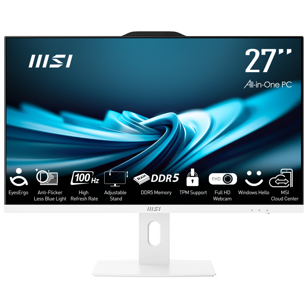 MSI AIO 27" CORE i7 14700-16GB DDR5 RAM-1TB NVME-FDOS BEYAZ / PRO AP272P 14M-866XEU ikinci görünüm