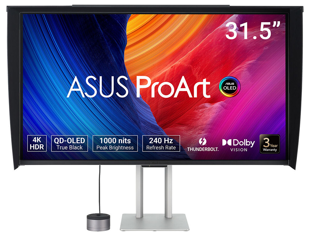ASUS 31.5" OLED PROART PA32UCDMR-K 0.1MS 240HZ HDMI-DP Thunderbolt Grafik Tasarım Monitörü 3840x2160
