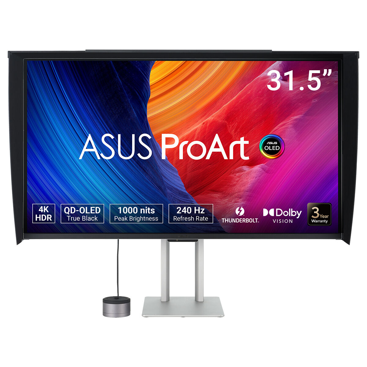 ASUS 31.5" OLED PROART PA32UCDMR-K 0.1MS 240HZ HDMI-DP Thunderbolt Grafik Tasarım Monitörü 3840x2160