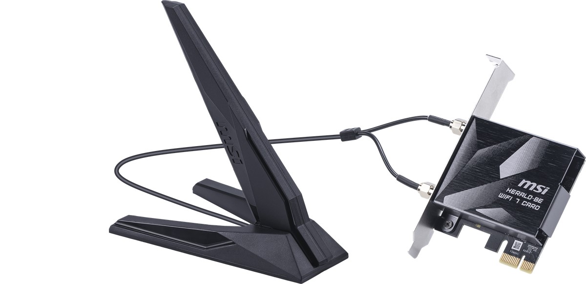 MSI HERALD BE9400 WIFI7 Kablosuz PCIe Adaptör