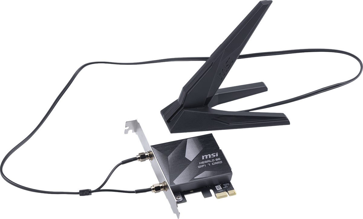 MSI HERALD BE9400 WIFI7 Kablosuz PCIe Adaptör