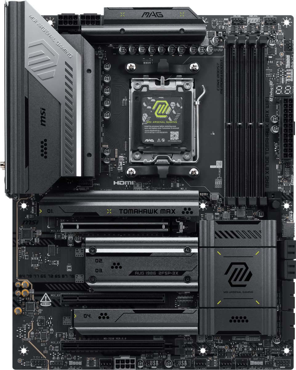 MSI MAG X870E TOMAHAWK MAX WIFI7 DDR5 HDMI-DP TYPEC PCIE 5.0 AM5 ATX