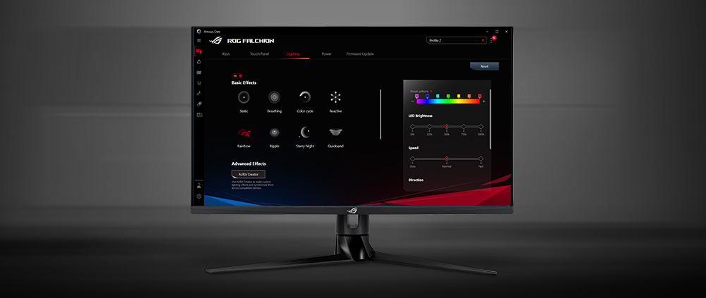 ASUS ROG Falchion Ace HFX 75% Rapid Trigger Manyetik Anahtarlı RGB İngilizce Q Kablolu Oyuncu Klavyesi
