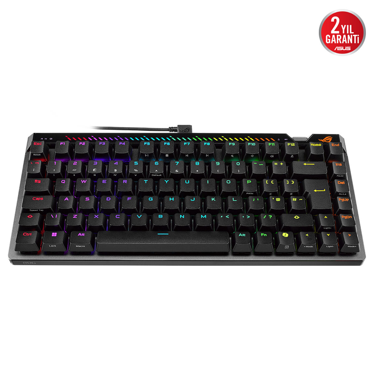 ASUS ROG Falchion Ace HFX 75% Rapid Trigger Manyetik Anahtarlı RGB İngilizce Q Kablolu Oyuncu Klavyesi