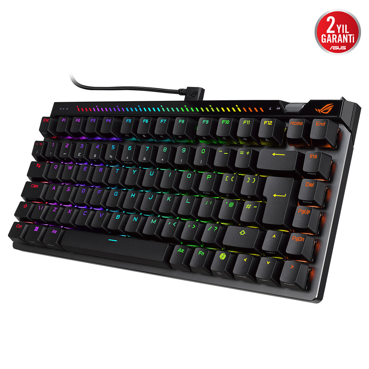 ASUS ROG Falchion Ace HFX 75% Rapid Trigger Manyetik Anahtarlı RGB İngilizce Q Kablolu Oyuncu Klavyesi