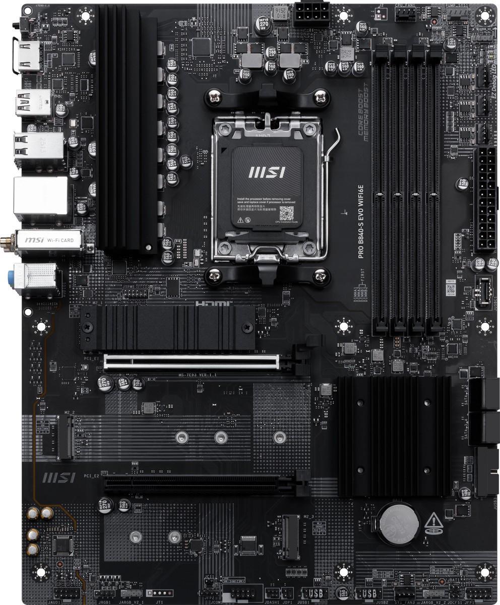 MSI PRO B840-S EVO WIFI6E DDR5 HDMI-TYPEC PCIE 4.0 AM5 ATX
