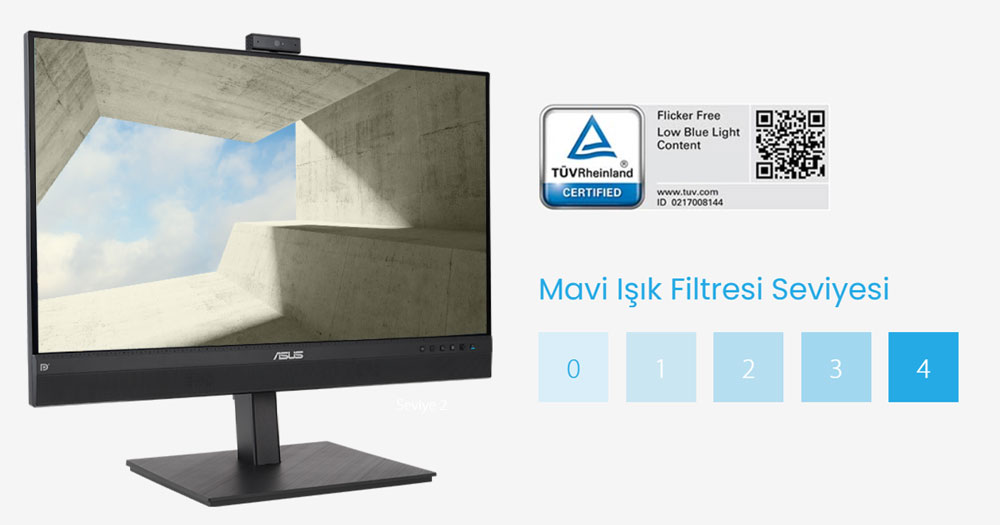 ASUS 27" IPS BE27ACSBK 5MS 60HZ HDMI-DP TYPEC Multimedya Web Kameralı Monitör 2560x1440
