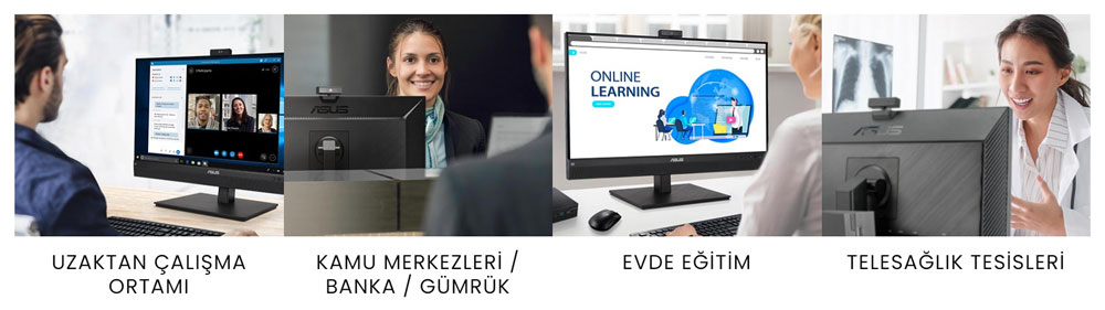 ASUS 27" IPS BE27ACSBK 5MS 60HZ HDMI-DP TYPEC Multimedya Web Kameralı Monitör 2560x1440
