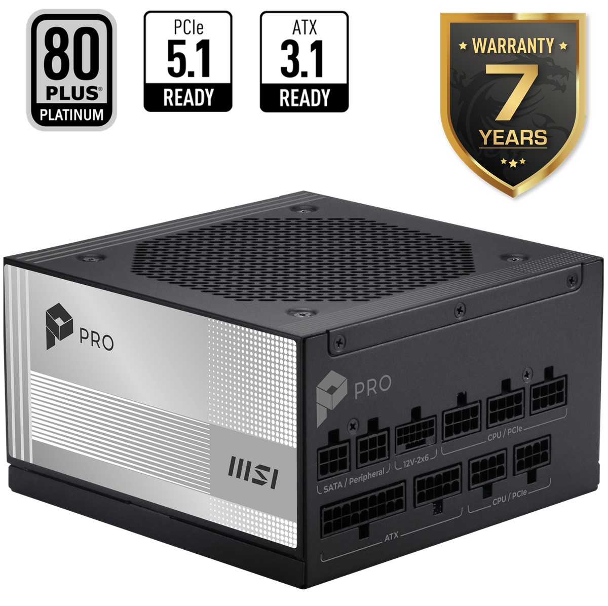 MSI 850w 80+ Platinum PRO A850PL PCIE5 Tam Modüler Power Supply