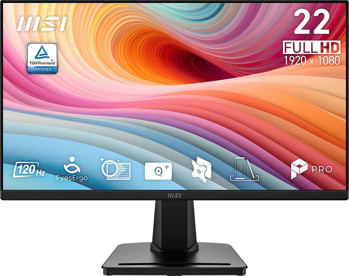 MSI 21.5" VA PRO MP225 E12VL 4MS 120HZ HDMI Ev Ofis Monitörü 1920x1080