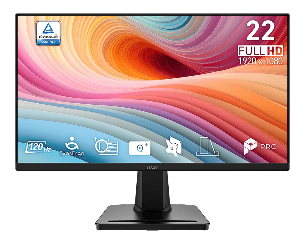 MSI 21.5" VA PRO MP225 E12VL 4MS 120HZ HDMI Ev Ofis Monitörü 1920x1080