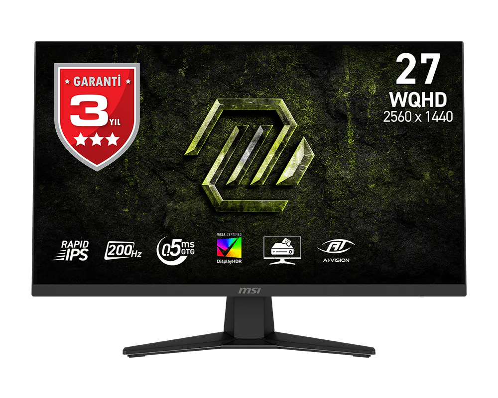 MSI 27" RAPID IPS MAG 274QF E20 0.5MS 200HZ HDMI-DP Gaming Monitör 2560x1440