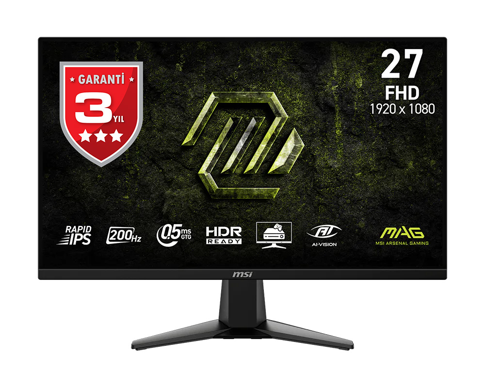 MSI 27" RAPID IPS MAG 275F E20 0.5MS 200HZ HDMI-DP Gaming Monitör 2560x1440