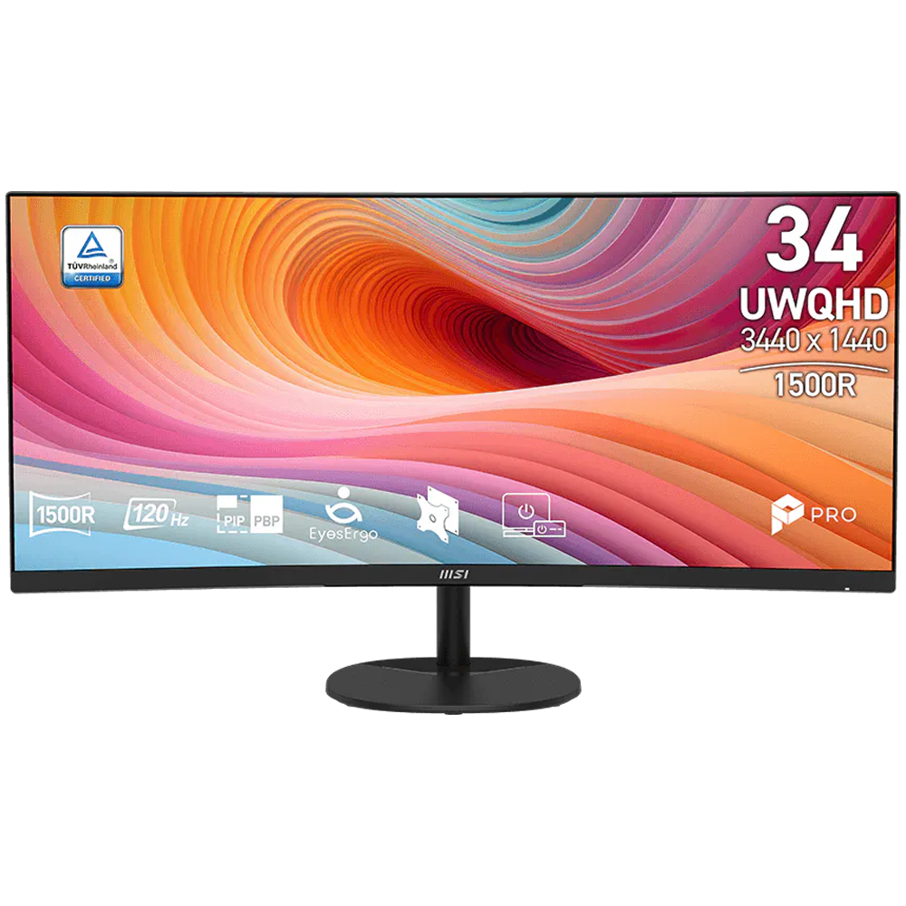 MSI 34" VA PRO MP341CQ E12 4MS 120HZ HDMI-DP Kavisli Kurumsal Monitör 3440x1440