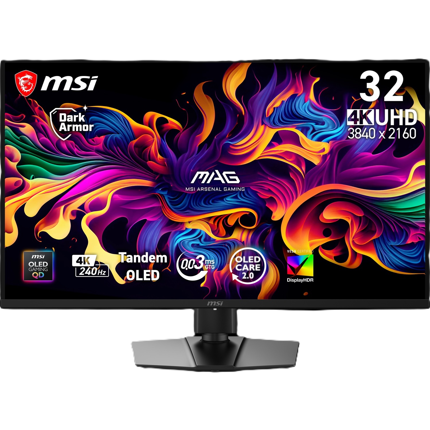 MSI 31.5" MAG 321UP QD-OLED X24 0.03MS 240Hz HDMI-DP Gming Monitör 3840x2160