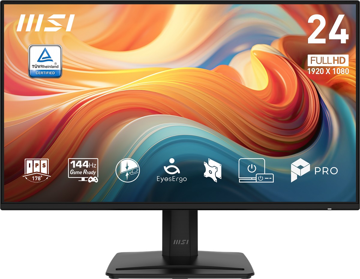 MSI 23.8" FLAT IPS PRO MP242 E14A 1MS 144HZ HDMI-DP Kurumsal Monitör 1920x1080