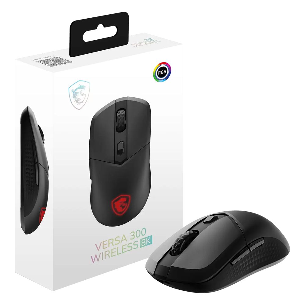 MSI GG VERSA 300 W 8K 26000dpi RGB Kablosuz Gaming Mouse
