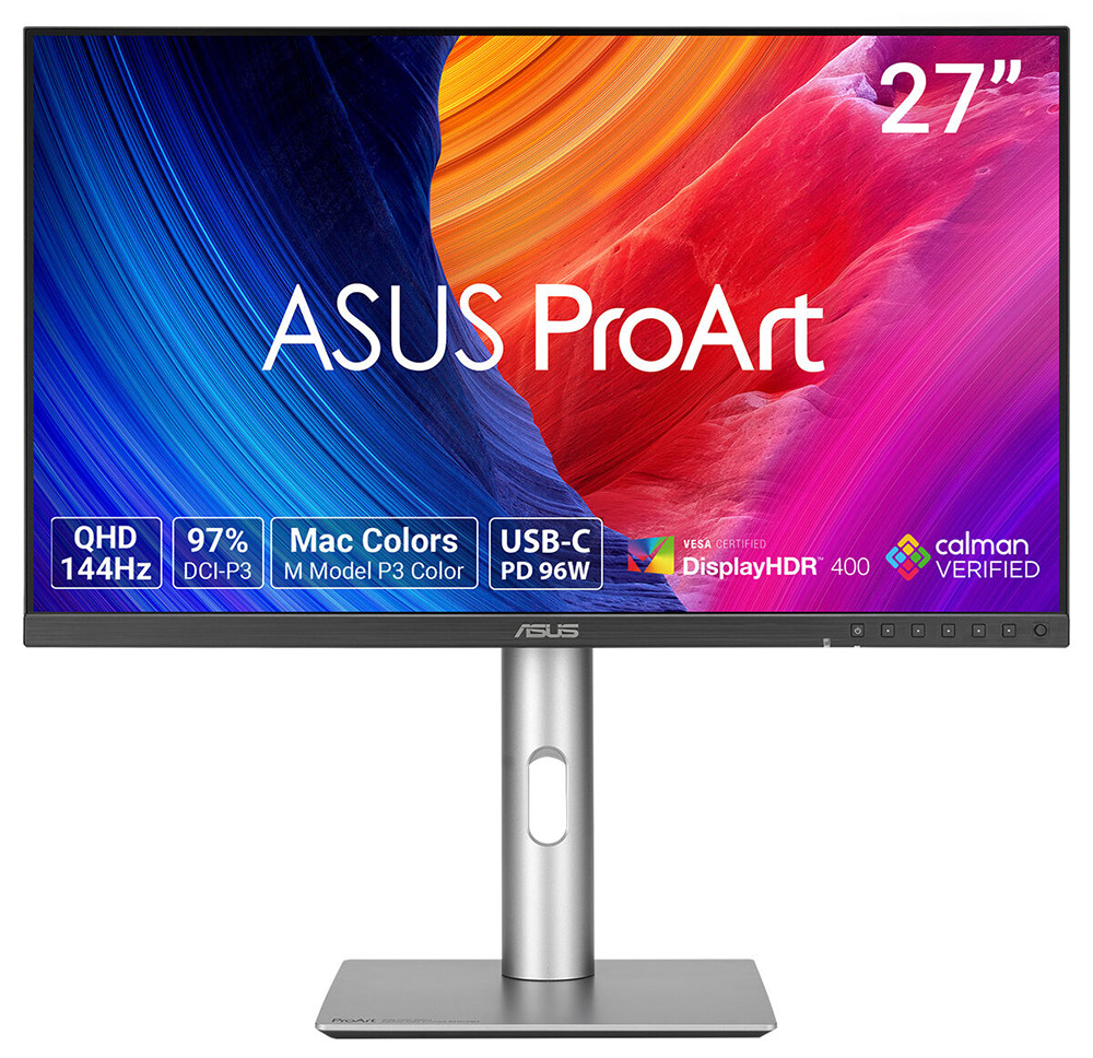 ASUS 27" IPS  PROART PA278CGRV 5MS 144HZ HDMI-DP TYPCE Grafik Tasarım Monitörü 2560x1440 / 90LM06Q1-B01K71