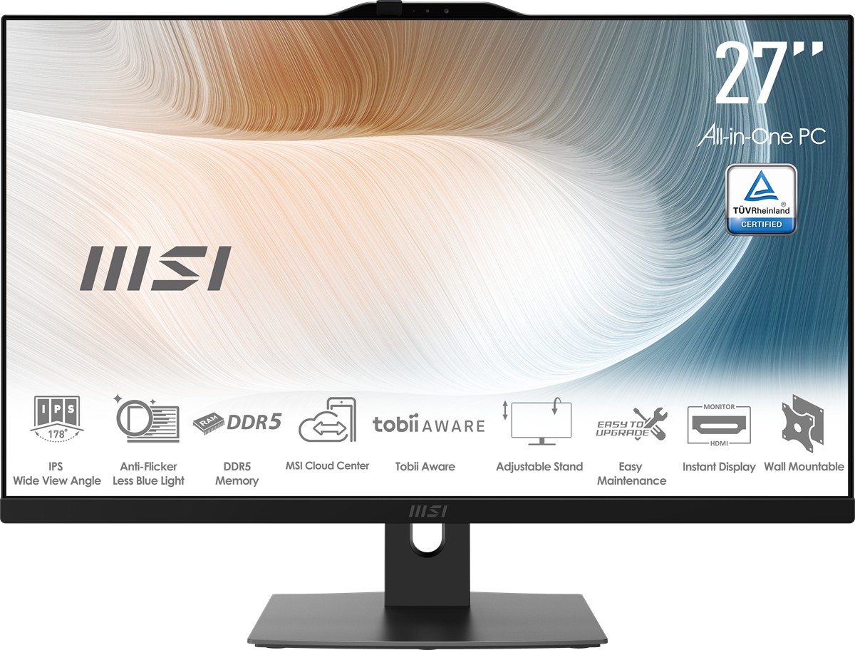MSI AIO 27" CORE 7 150U-16GB DDR5 RAM-1TB NVME-FDOS / MODERN AM272P 1M-1094XEU ikinci görünüm