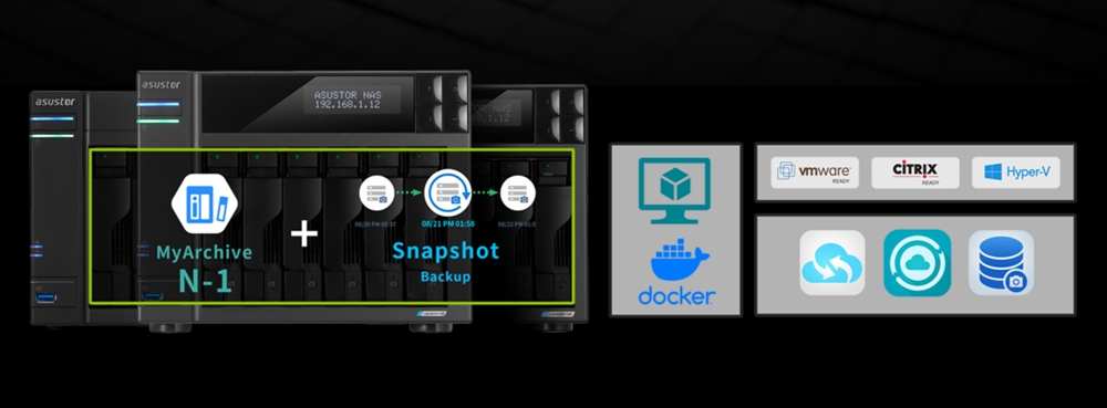 ASUSTOR 4diskli Celeron QC- 4GB RAM-2-2.5GbE Nas Server AS6704T v2