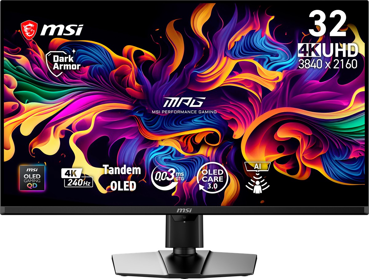 MSI 31.5" MPG 322UR QD-OLED X24 0.03MS 240HZ HDMI-DP Gaming Monitör 3840x2160
