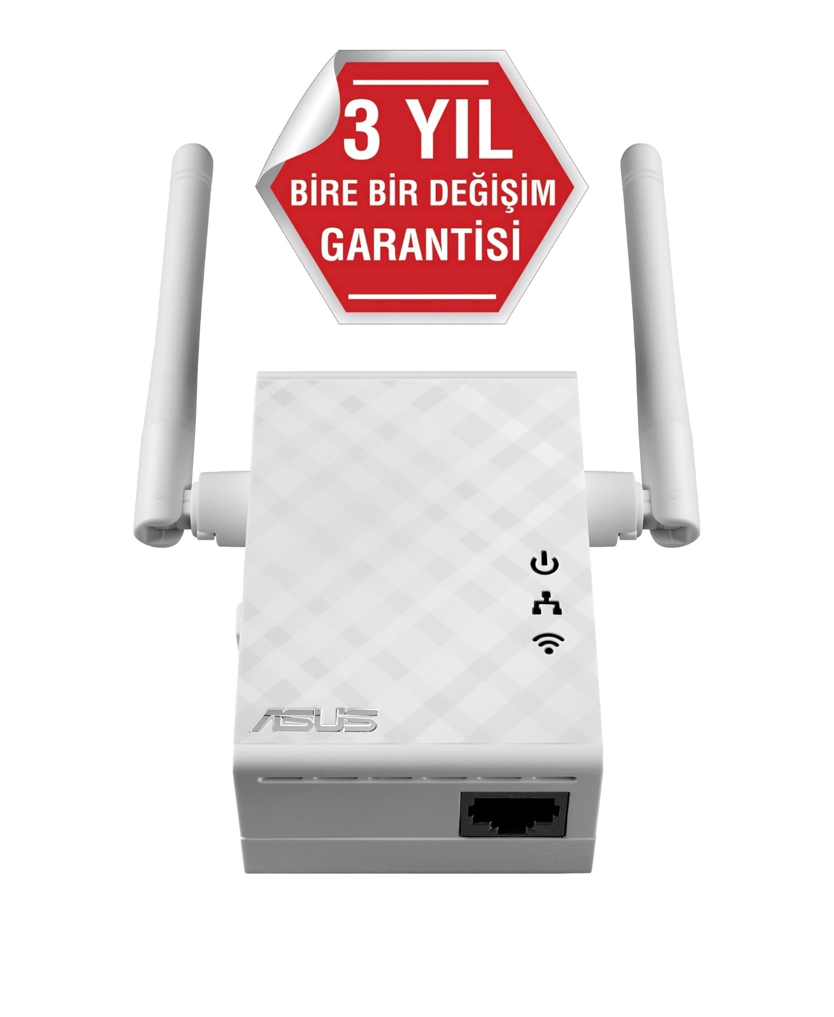 ASUS RP-N12 N300 2.4GHZ Mesafe Genişletici EV Ofis Tipi 2x 2dbi sabit anten