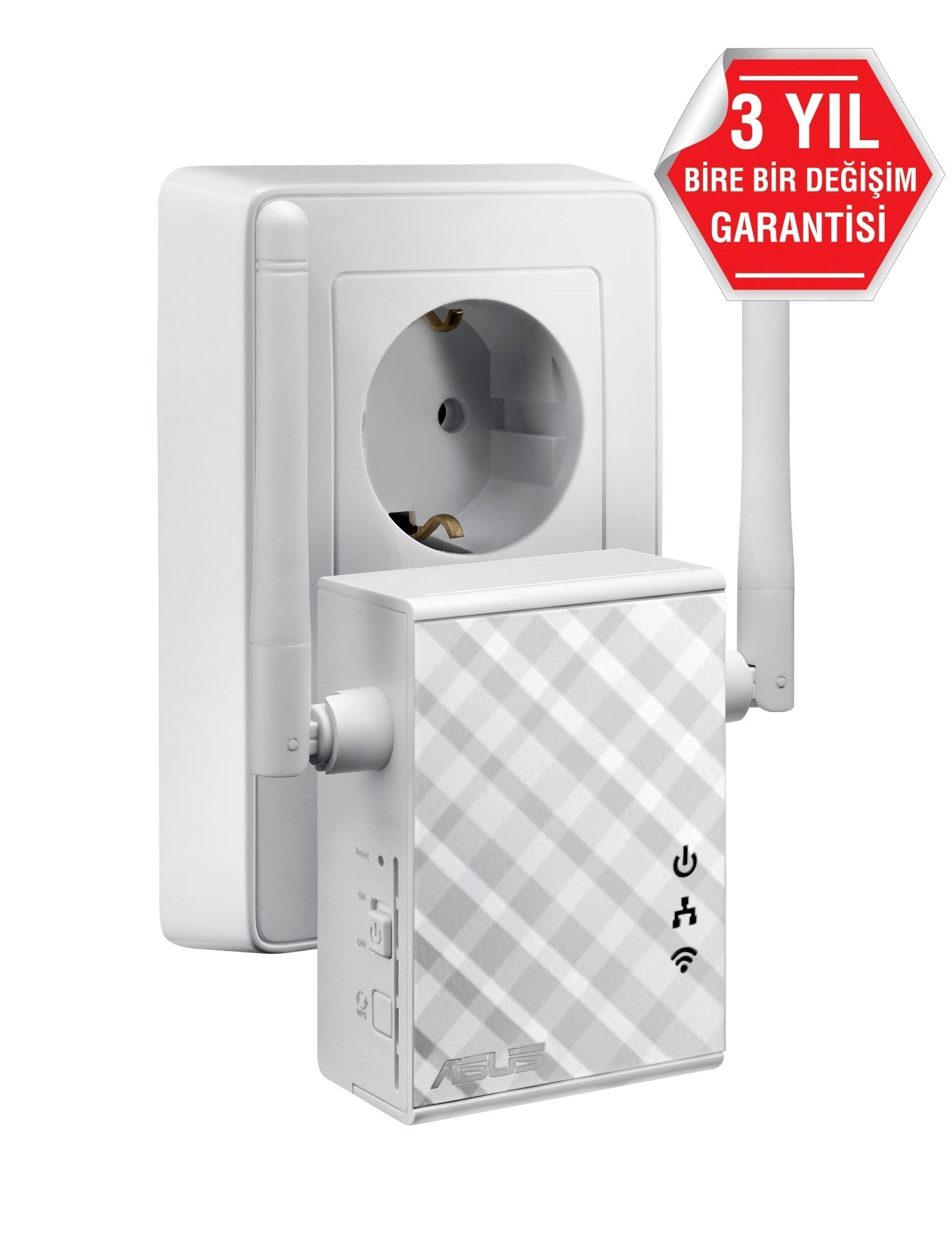 ASUS RP-N12 N300 2.4GHZ Mesafe Genişletici EV Ofis Tipi 2x 2dbi sabit anten