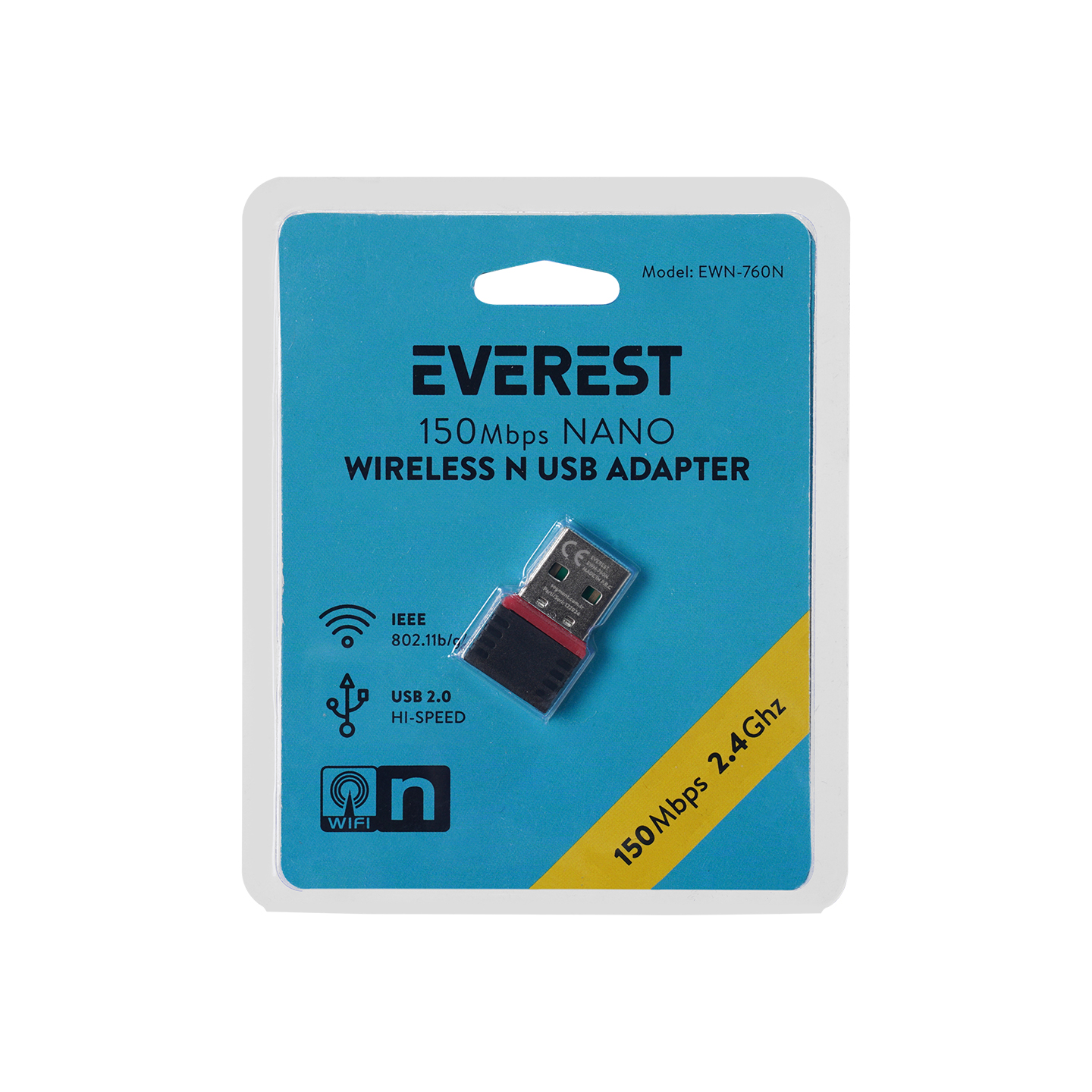 EVEREST EWN-760N 150mbps 2.4ghz USB Kablosuz Adaptör ikinci görünüm
