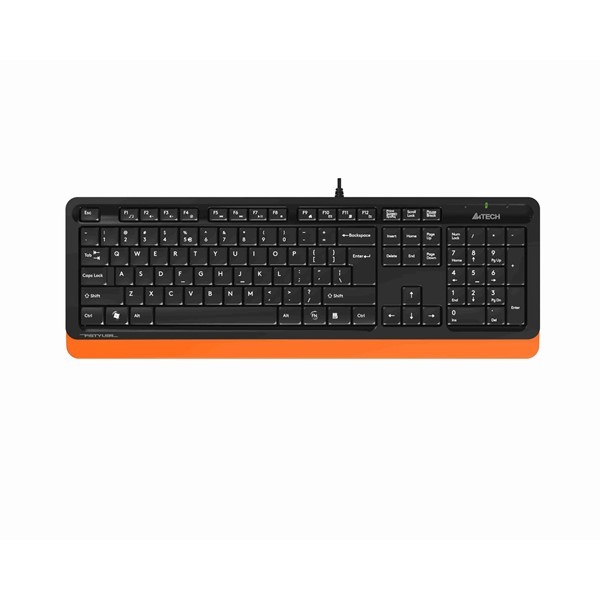 A4TECH FK10 Kablolu USB Q Siyah/Turuncu Klavye ikinci görünüm
