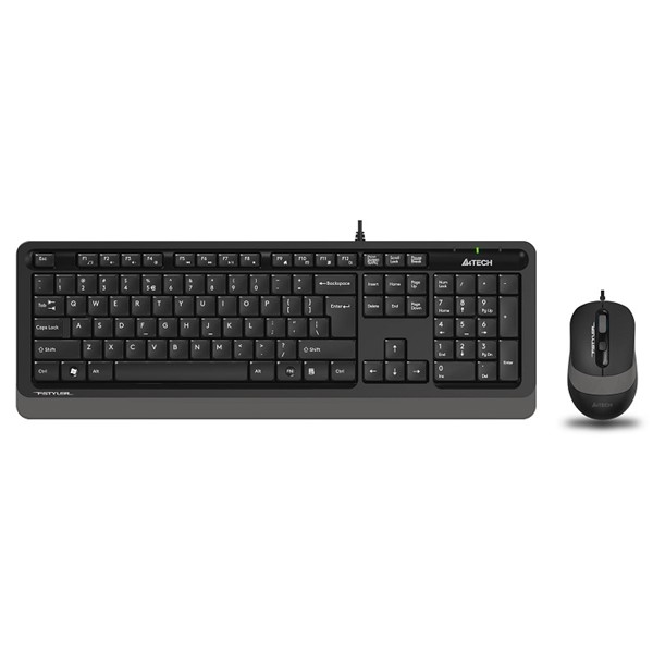 A4TECH F1010 Kablolu USB Q Trk Siyah/Gri Klavye - Mouse Set ikinci görünüm