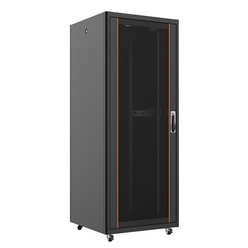 AGER 26U 800x800mm Dikili Tip Siyah Kabinet Vega AG-VB26U8080S1 Cam Kapak ikinci görünüm