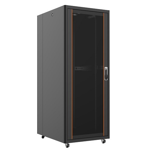 AGER 36U 800x1000mm Dikili Tip Siyah Kabinet Vega AG-VB36U8010S1 Cam Kapak ikinci görünüm