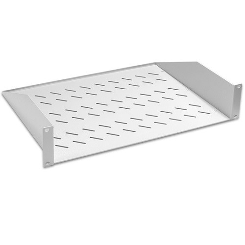 AGER Duvar Tip 19" 1U D250mm için Sabit Beyaz Kabinet Rafı AA-RMR01U25-A-B1