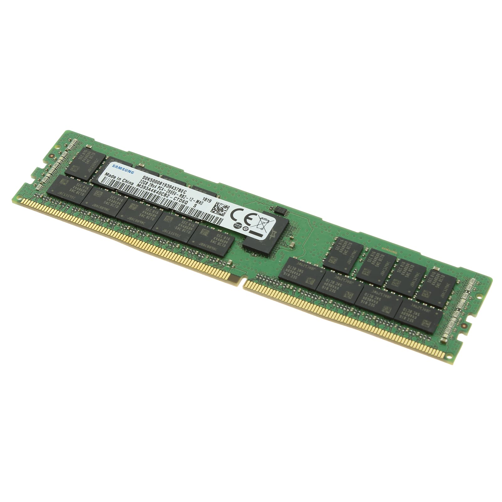 SAMSUNG 32GB DDR4 ECC RDIMM 2666MHz 2Rx4 SUNUCU RAM M393A4K40CB2-CTD6Q ikinci görünüm