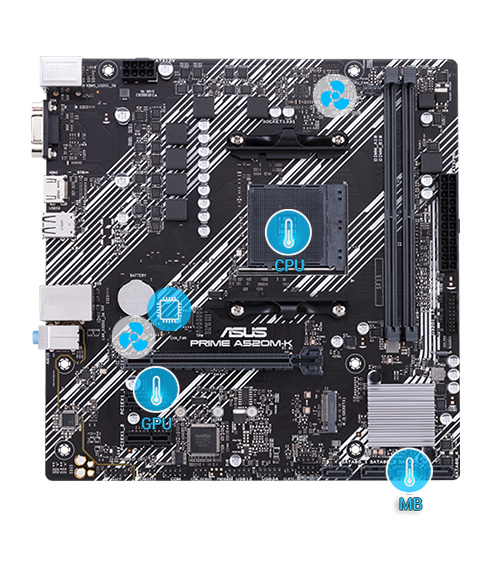 ASUS PRIME A520M-K DDR4 M2 PCIe NVME HDMI PCIe 16X v3.0 AM4 mATX