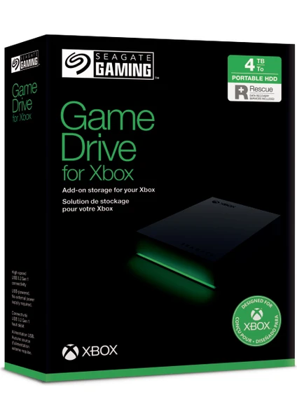 SEAGATE 4TB 3.5" XBOX GAME DRIVE STKX4000402 USB 3.0 Harici Harddisk