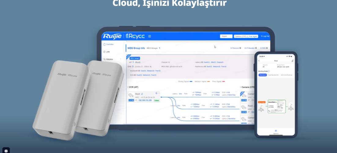RUIJIE REYEE RG-EST310 10dbi 867mbps 5ghz 1km Harici Access Point 2-li Set