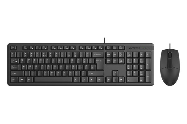 A4TECH KR-3330 Kablolu USB Q Trk Siyah Klavye - Mouse Set