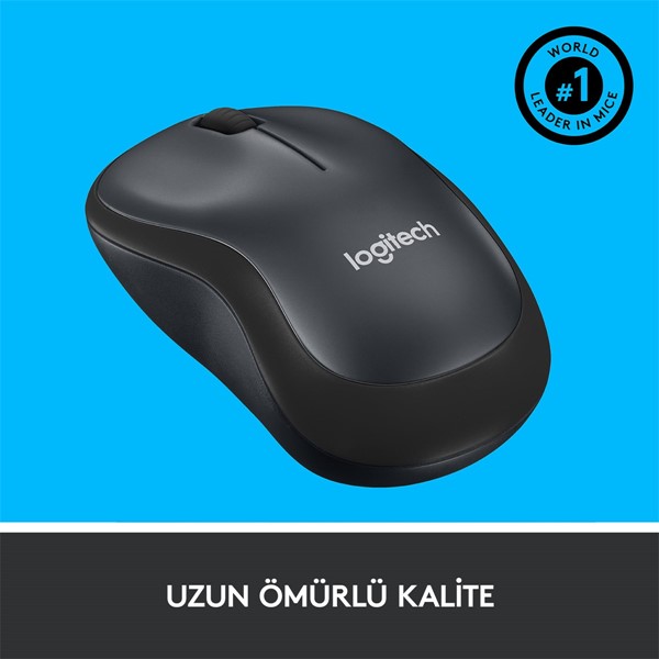 LOGITECH M220 Kablosuz Sessiz Gri/Siyah Mouse (910-004878)